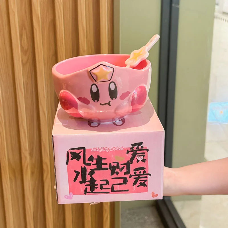 Cute Cartoon Ceramic Rice Bowl for Children - High-End Diningware, Multiple Colors