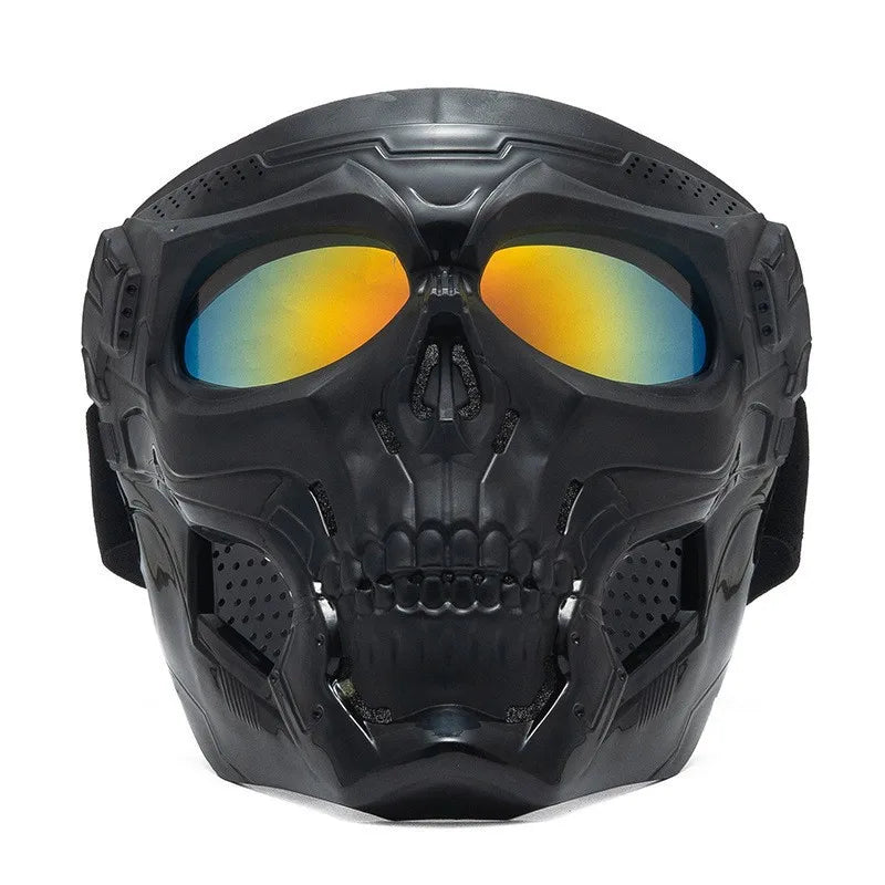 Motorcycle Skull Mask Wind Goggles Outdoor Sports Riding Safety Prop