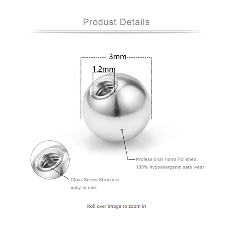 Septum & Cartilage Hoop Piercing Jewelry Set - Stainless Steel Horseshoe Rings