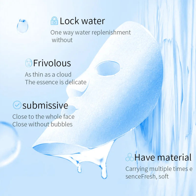 20pcs Collagen & Centella Face Masks with Hyaluronic Acid for Moisturizing & Refreshing Skin Care