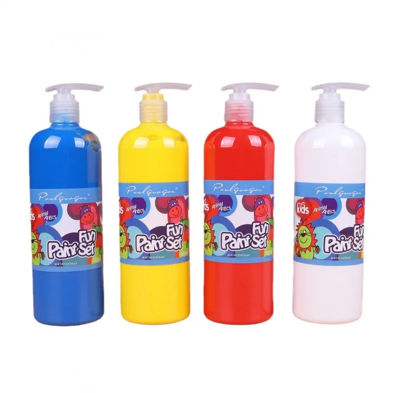 Large Washable Kids Paint Set - 12 Colors Non-Toxic Acrylic Craft Supplies