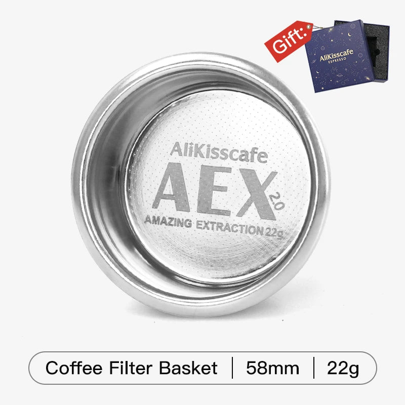 Precision 58mm Espresso Filter Basket for Portafilter Coffee Machines