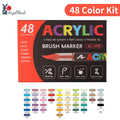 168 Colors Acrylic Paint Pen Set with Brush Tip for Rock Wood Canvas Art