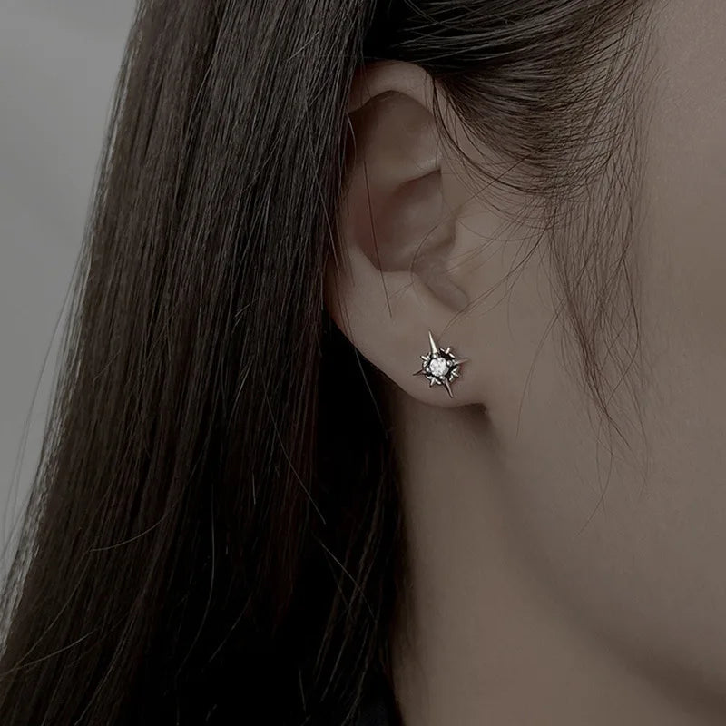 Couple Zircon Star Magnet Ear Clip Earrings for Men Women No Piercing Jewelry