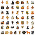 50PCS Nordic Style Waterproof Halloween Graffiti Stickers for Water Bottles & Skateboards