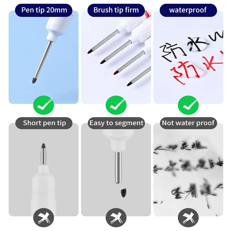 Waterproof White Paint Marker Pen Set for Deep Holes, Metal, Wood, Glass, Tiles