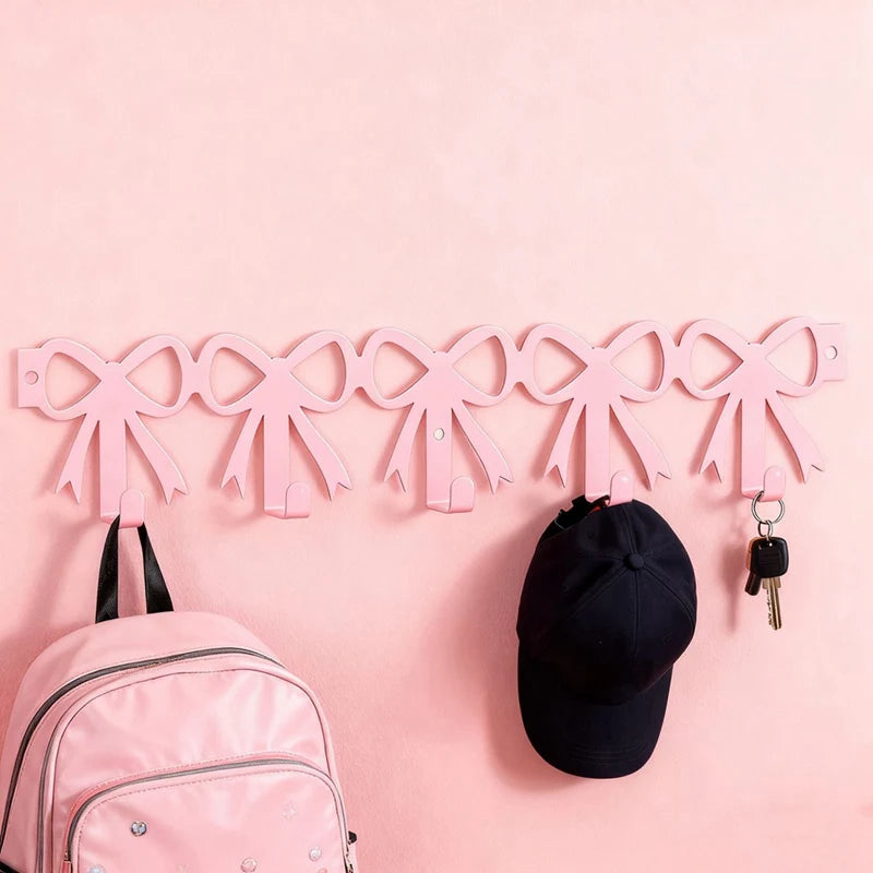 Pink Over The Door Hooks Hanger Wall Mount Towel Organizer 5 Hooks