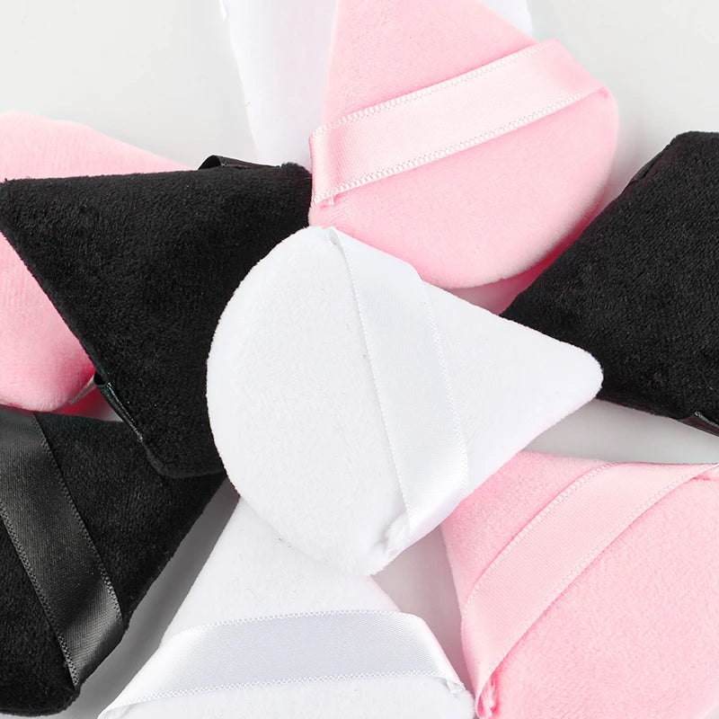 3/4/6pcs Triangle Powder Puff Set - Soft Velvet Makeup Sponges for Face Foundation