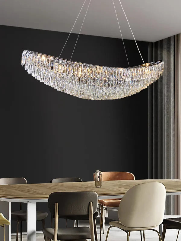 Modern Crystal Ceiling Chandelier - Designer Hanging Lamps for Living Room