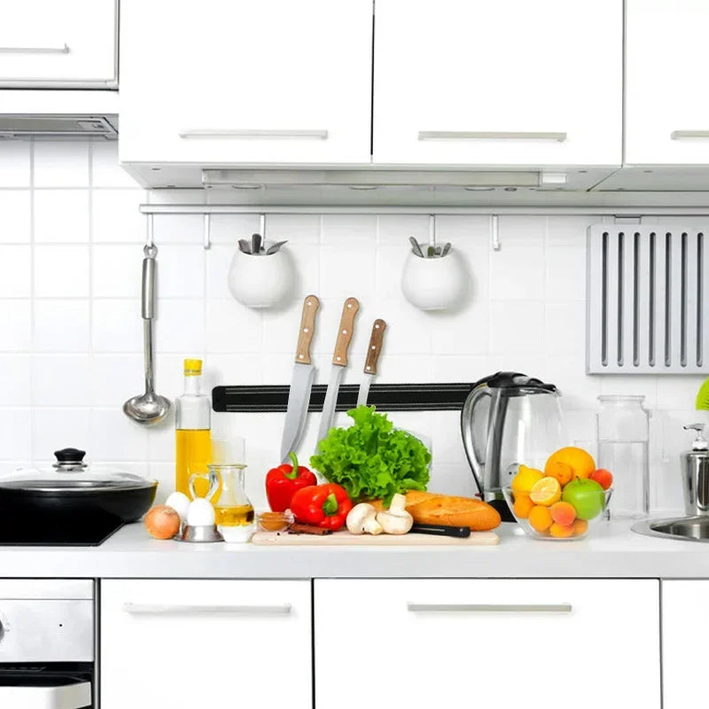 Magnetic Stainless Steel Wall-Mount Knife Holder - Kitchen Organizer