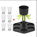 6 Shot Glass Dispenser for Liquor and Party Games - Bar Accessories