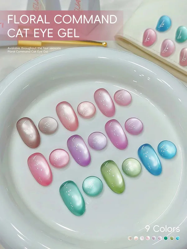 9Pcs Cat Eye Gel Nail Polish Set - UV Soak Off French Manicure