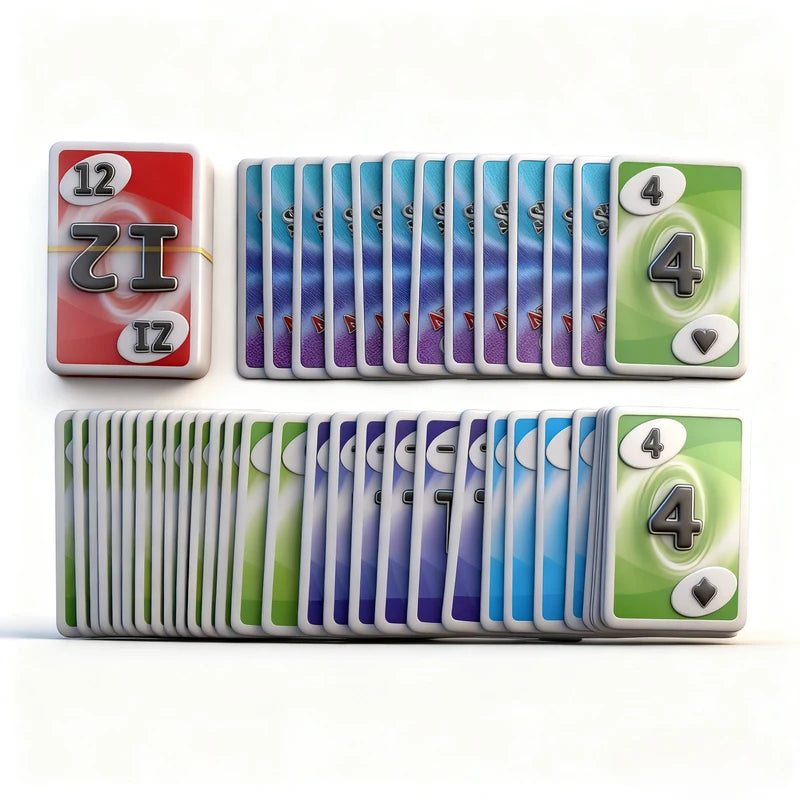 Family Card Games Set with Storage Box for Kids & Group Play