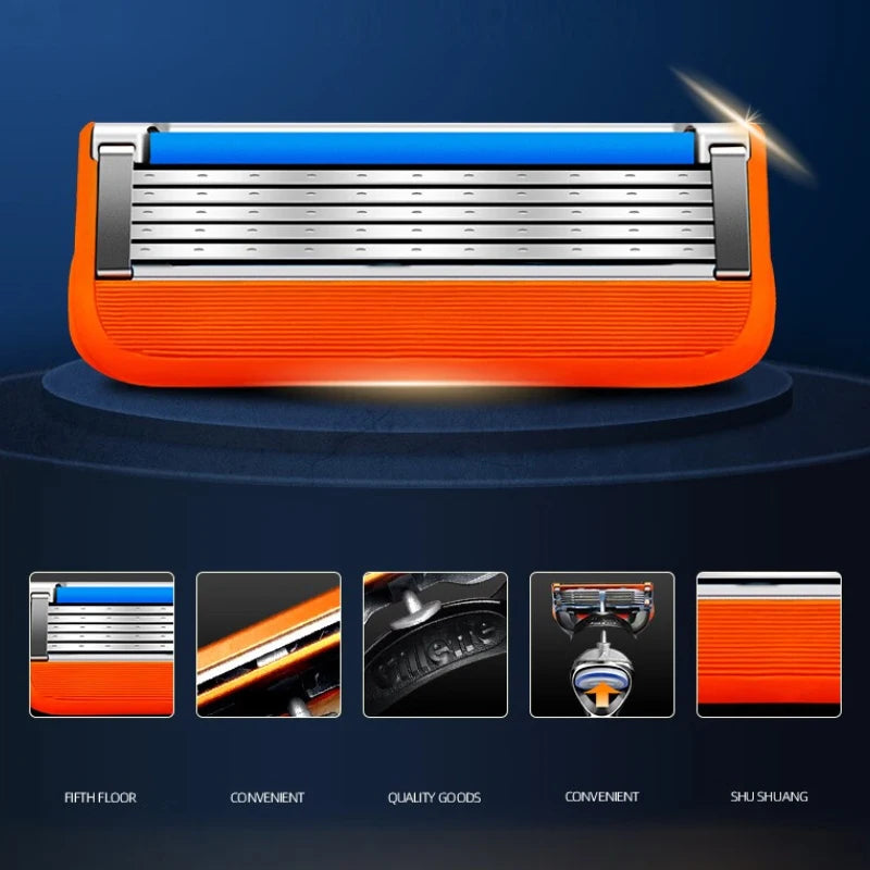 Gillette Fusion 5 Razor Blade Refills – Safety Manual Shaving Head Replacement for Men