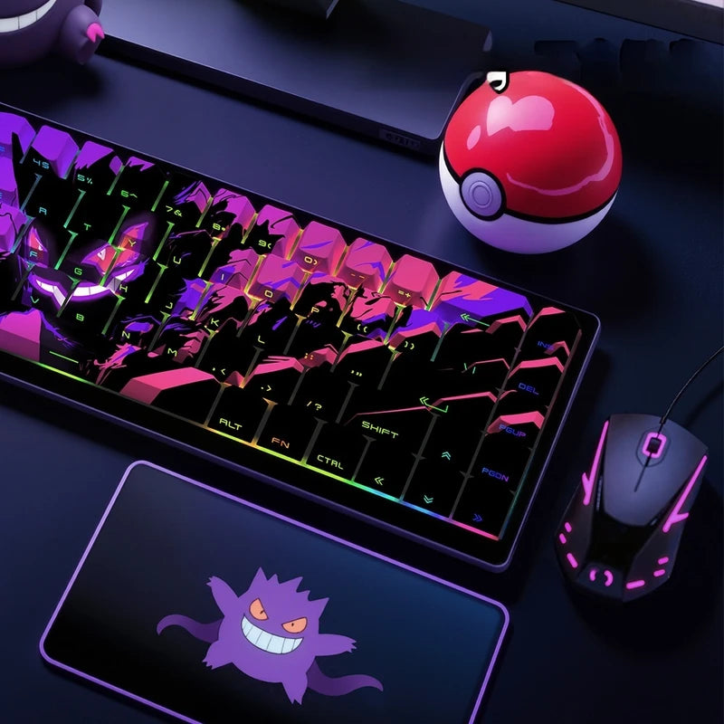 Translucent PBT Gaming Keycaps Set for Mechanical Keyboards - 68 & 129 Keys, E-Sports PC Accessories