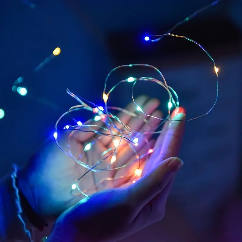 USB LED Fairy String Lights Copper Wire Decor for Holiday Wedding Party