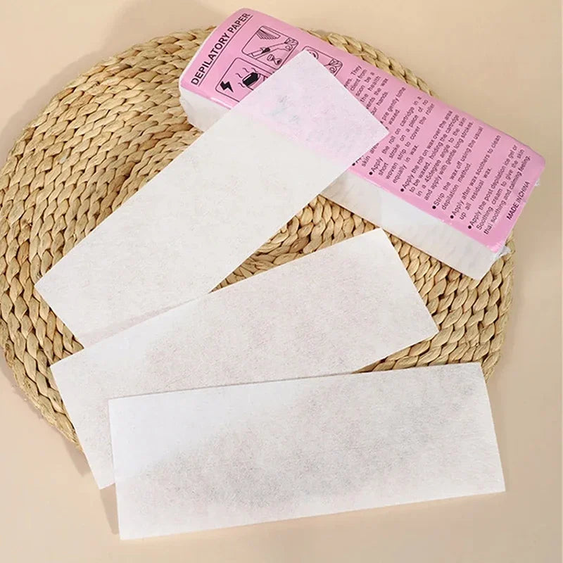 Hair Removal Wax Strips 20/50/100pcs Non-Woven Fabric Depilatory Tool for Leg Hair Removal
