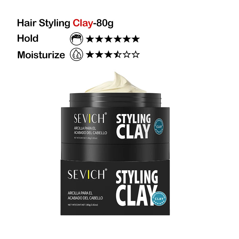 Long-Lasting Hair Wax Clay for Men with Strong Hold & Low Shine - 80g