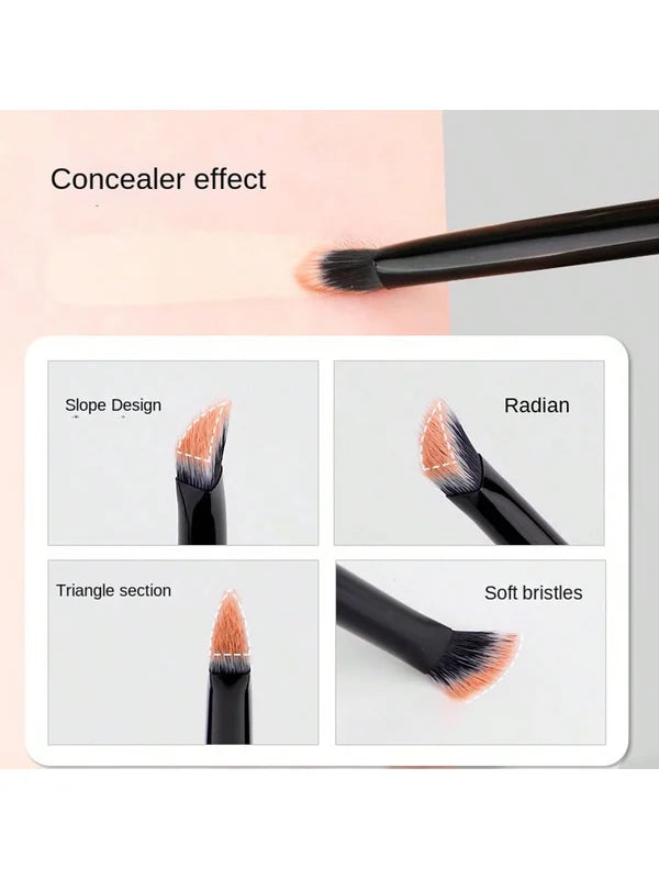 Triangular Sloped Foundation Brush for Face Makeup and Highlighter