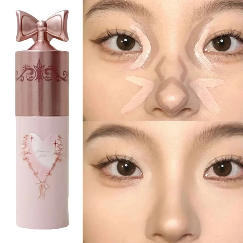 Brightening High-Gloss Liquid Concealer Stick - Hydrating Full Coverage Makeup for Dark Circles & Fine Lines
