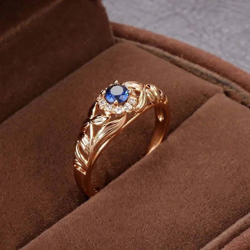 14K Gold Diamond Ring for Women - Engagement Wedding Jewelry with Gemstone