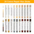 20Pcs Wood Filler Stick Kit for Furniture Repair and Scratch Cover - Multiple Colors