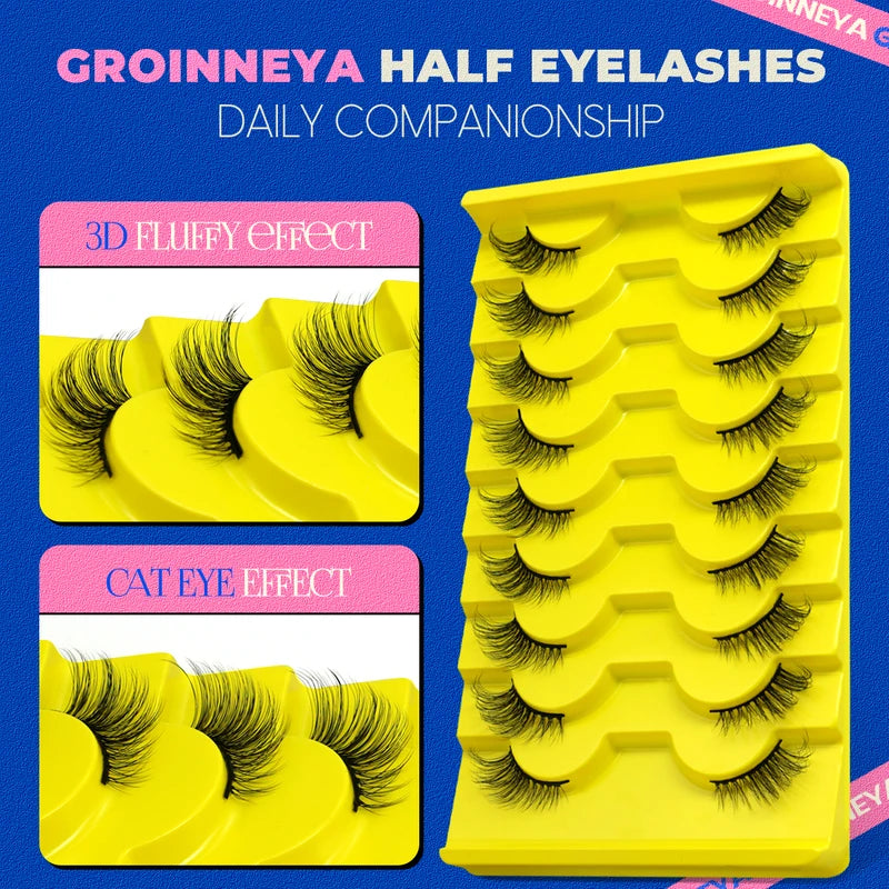 Half Lashes False Eyelashes 5/7/10 Pairs Natural Fluffy DIY Makeup Extension