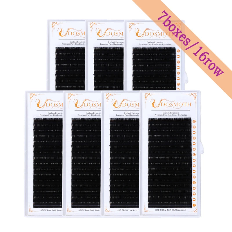 False Eyelash Extension Trays Set 7 Trays 16 Rows Mink Lashes Supplies