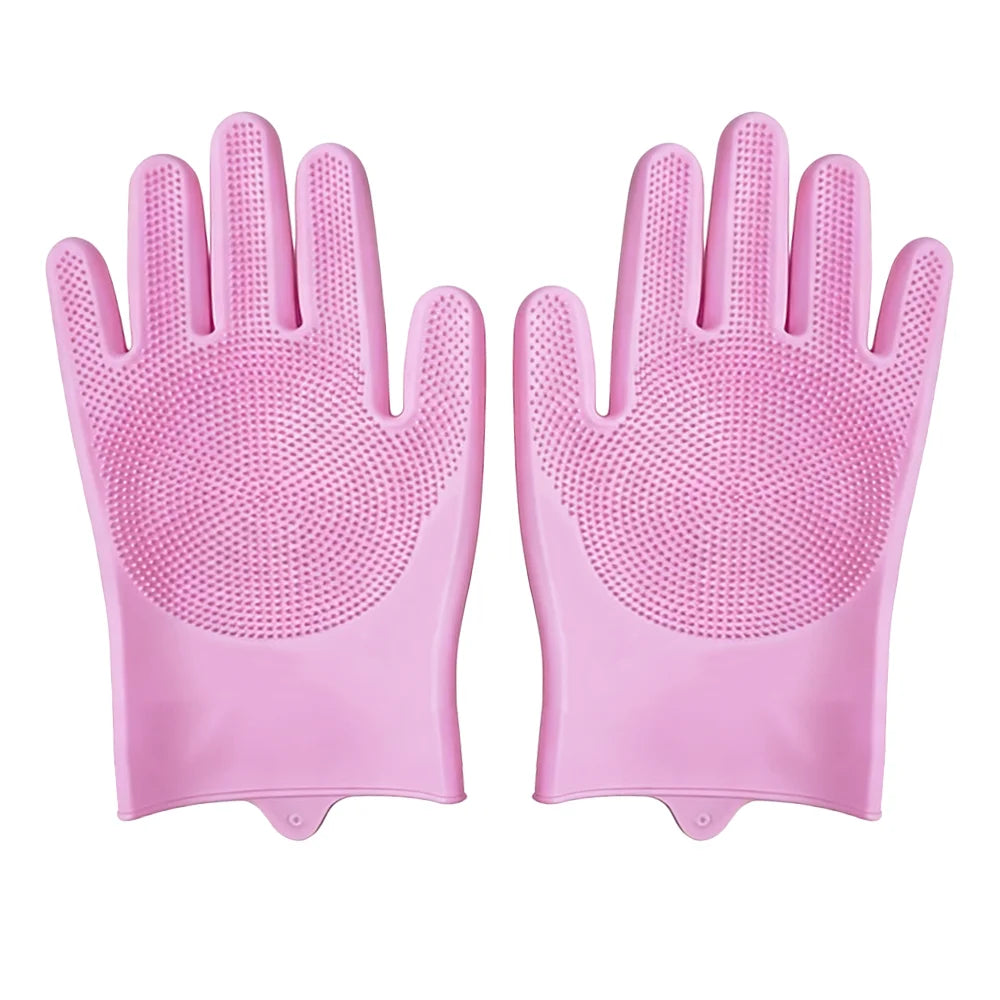 Pet Grooming Bathing Gloves for Dogs and Cats Silicone Hair Removal Scrubber Massage