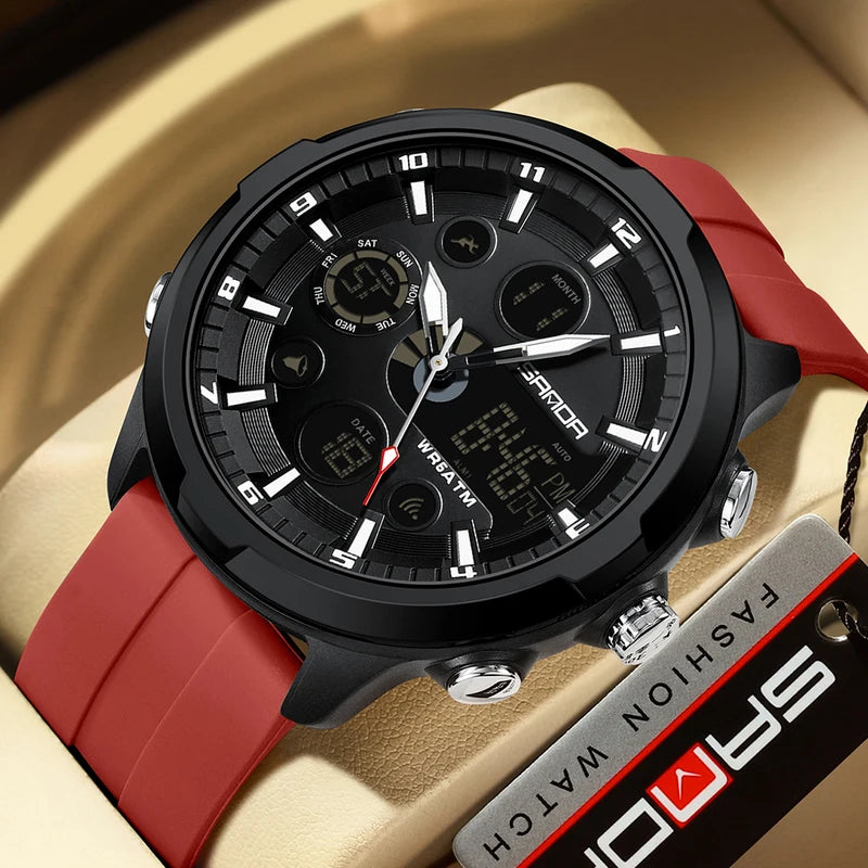 Men's Military Digital Sports Watch 50m Waterproof Quartz LED Wristwatch