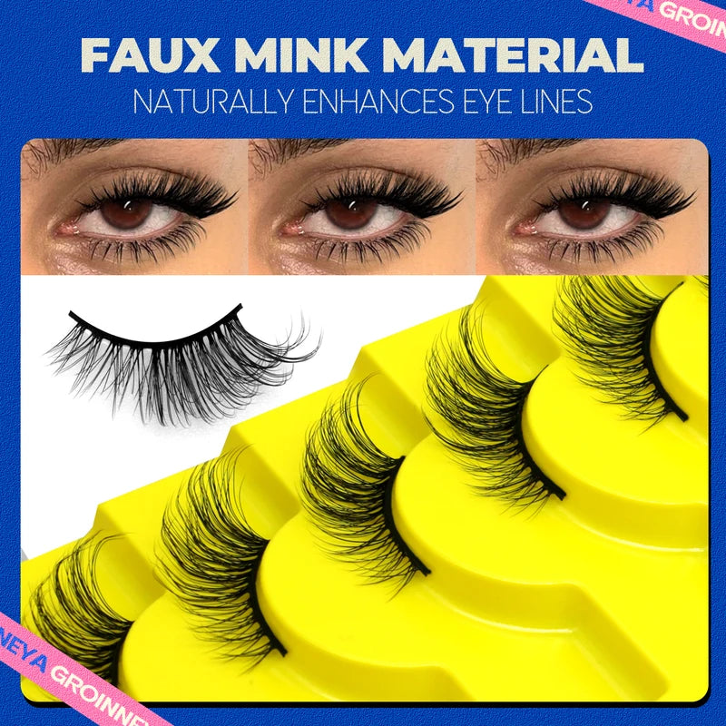 Half Lashes False Eyelashes 5/7/10 Pairs Natural Fluffy DIY Makeup Extension
