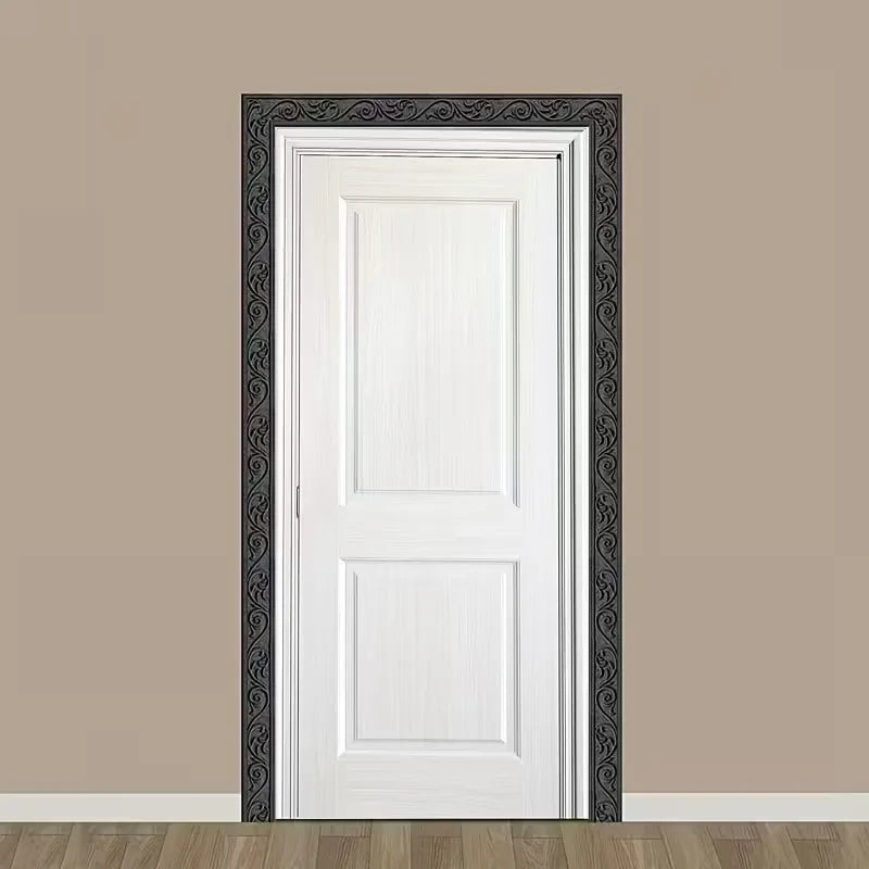 Embossed Foam Wall Molding with Self-Adhesive Backing for Indoor Decor - Baseboard Wall Border
