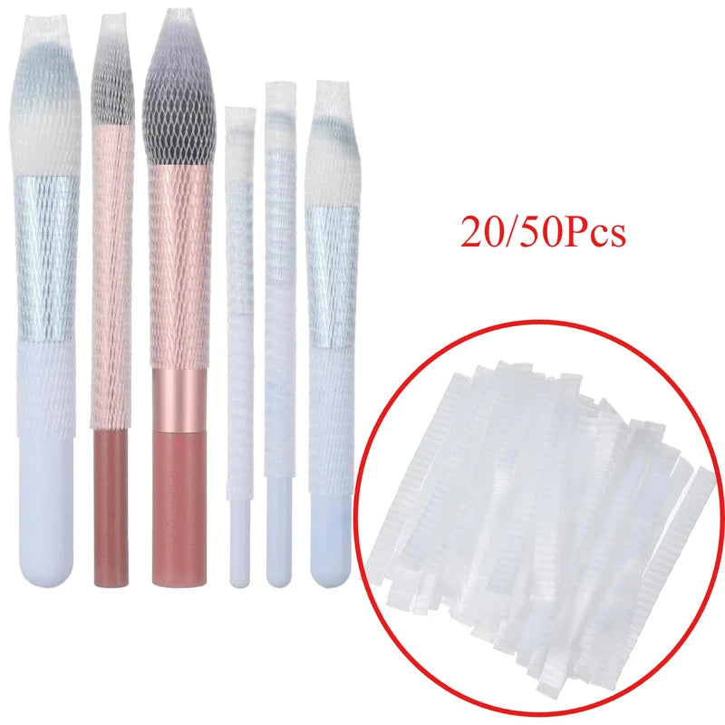 Makeup Brush Protective Mesh Cover Set - Anti-Frill Net for Brush Safety