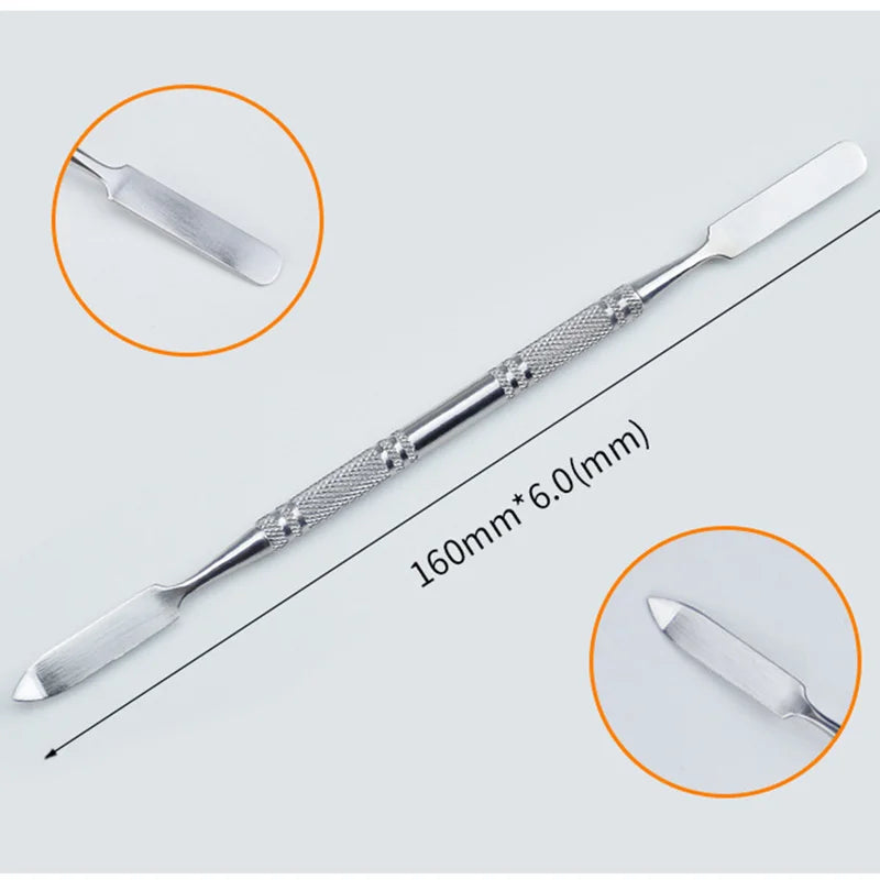 Stainless Steel Makeup Mixing Spatula - Professional Nail & Eye Shadow Tool