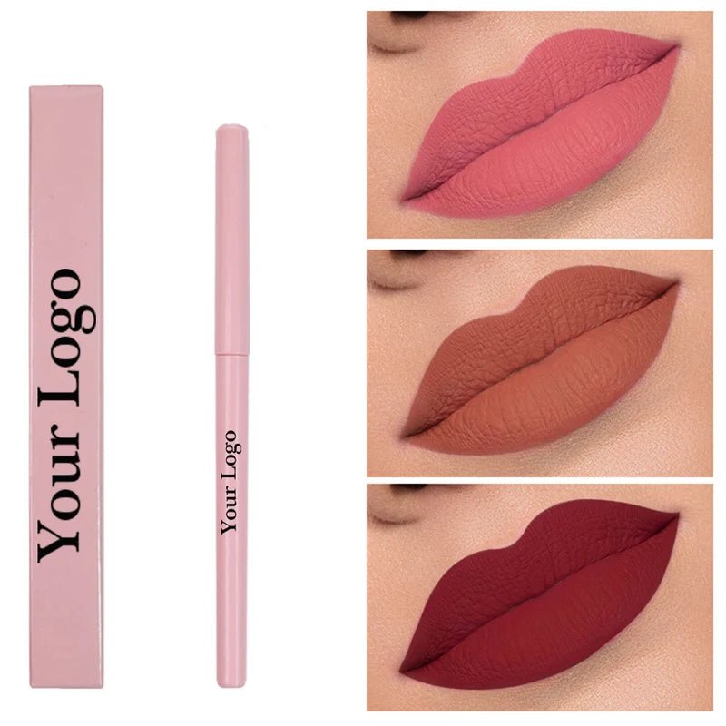 Vegan Lip Liner Pencils Waterproof Twist-Up Makeup Set - 15 Colors Wholesale