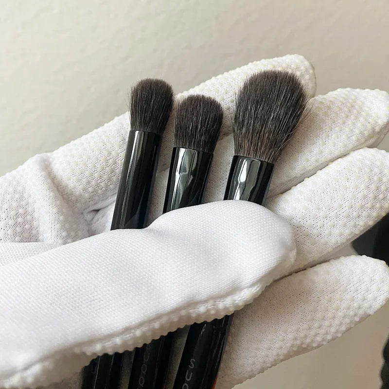 Soft Squirrel Hair Makeup Brushes Set - Powder, Blush & Eyeshadow Tools