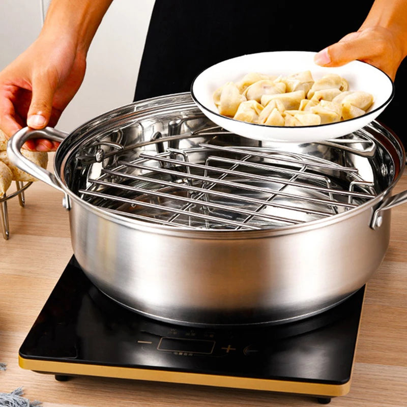 Stainless Steel Steaming Rack for Pots and Air Fryers - Kitchen Food Steamer