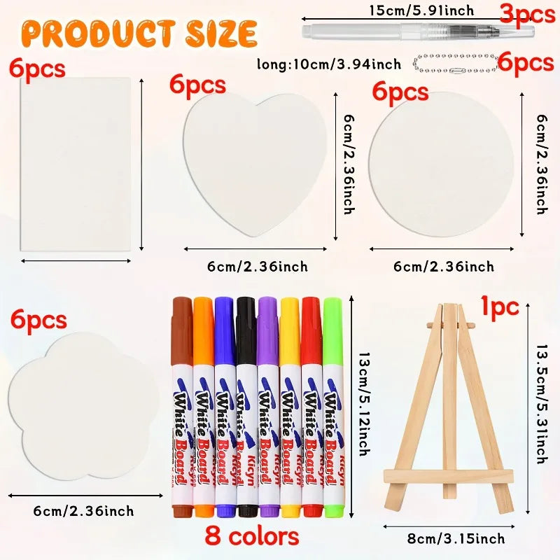 Drawing & Texture Painting Kit with Foam Paper and Markers - Art Craft Supplies