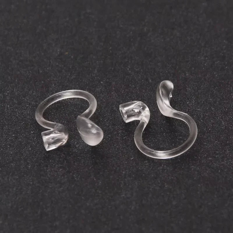 Transparent Ear Clips for Jewelry Making, U-Shaped DIY Earrings (2 Pack)
