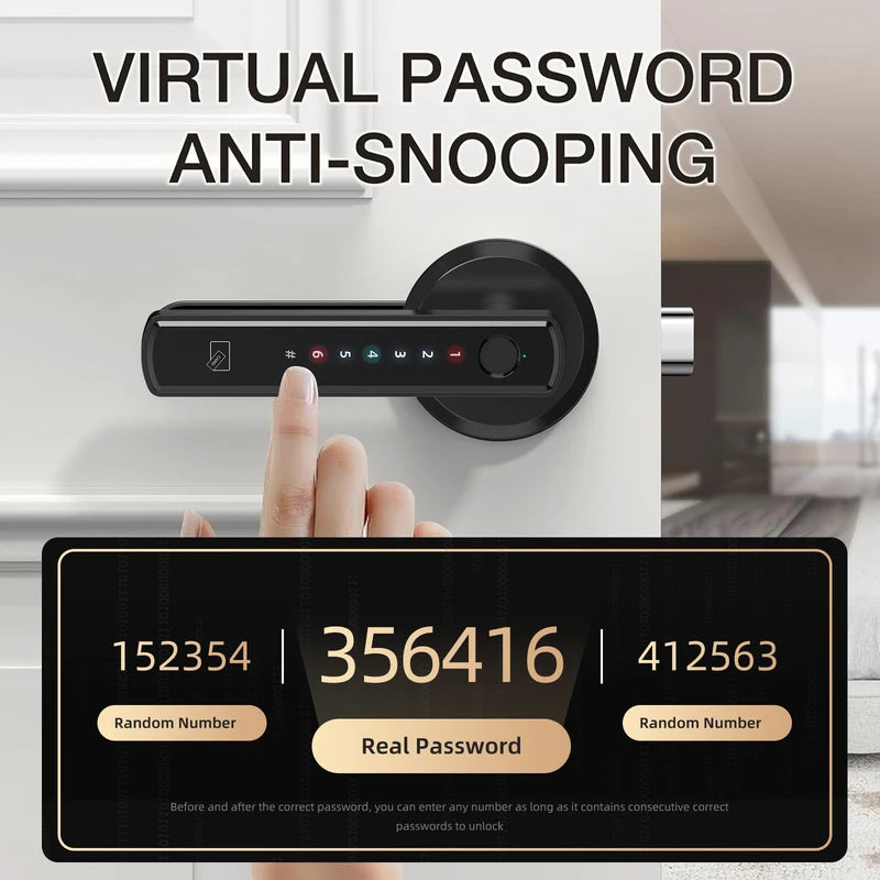 Smart Fingerprint Door Lock with App Control and Touchscreen Keypad
