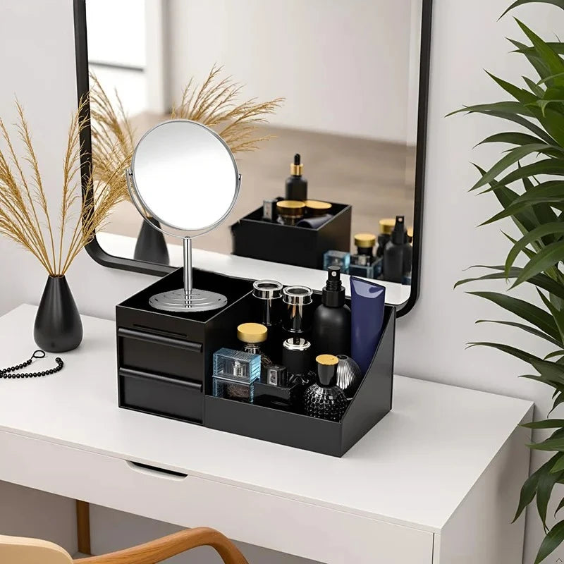 Men's Fragrance Organizer with Drawers and Compartments - Bathroom Counter Storage