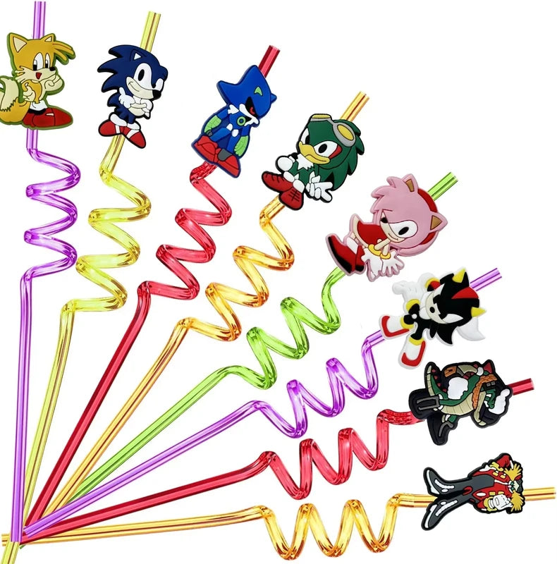 Party Supplies Sonic Birthday Theme Disposable Paper Plates Cups Utensils Set