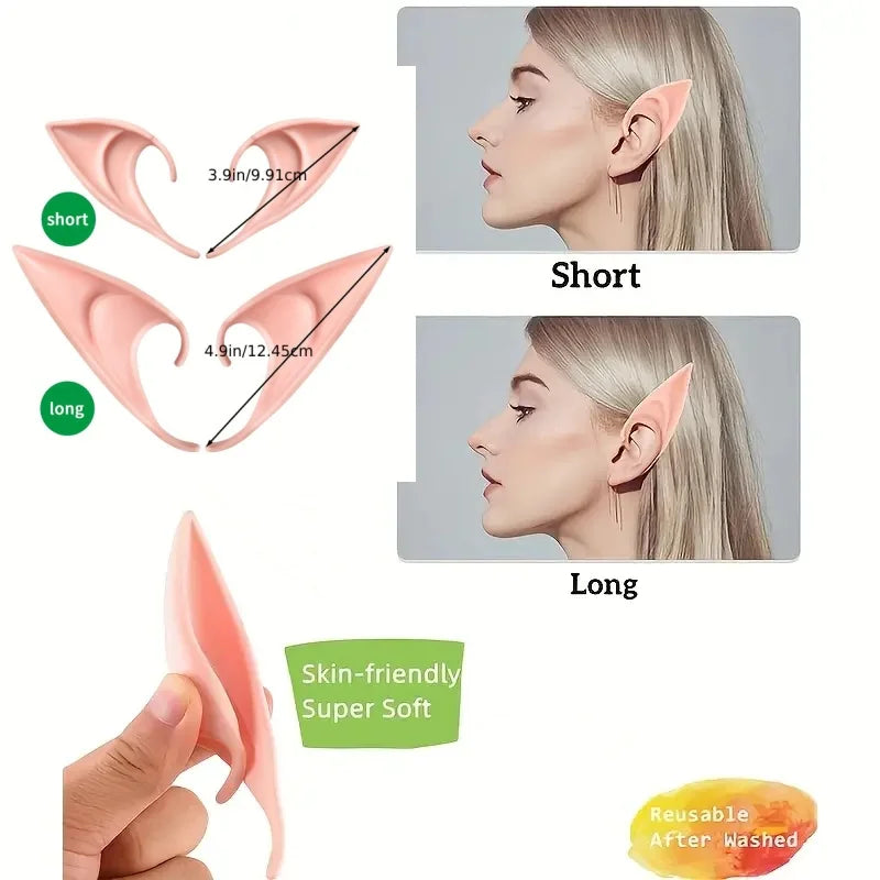 Cosplay Elf Angel Fairy Vampire Silicone Ear Tips Costume Accessories