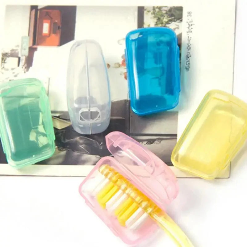 Travel Toothbrush Head Covers 5-Pack - Portable Protective Cases for Household & Travel