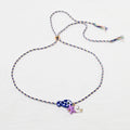 Colorful Bohemian Ceramic Fish Pendant Necklace for Women with Adjustable Rope Choker