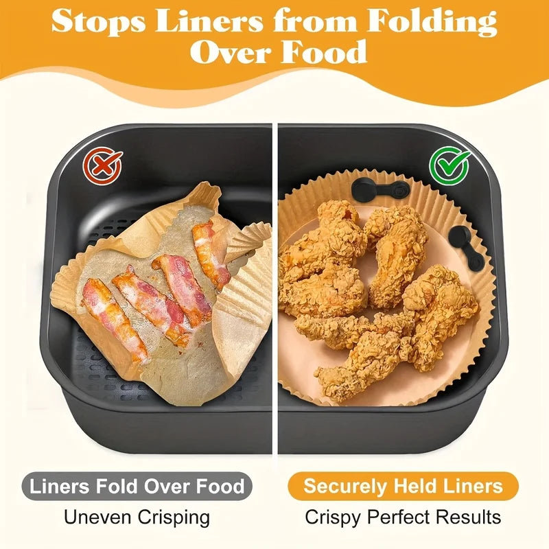 Magnetic Silicone Buckles for Air Fryer - Non-Stick Parch Clips & Fasteners, 6 Pieces or 2 Sets