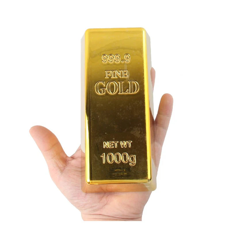 Gold Bar Paperweight Home Decor Bullion Simulation Gift