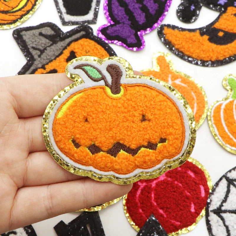 Halloween Fabric Patches for Clothing and Accessories - Iron-On Embellishments