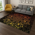 Bohemia Mandala Flower Yoga Rug Non-slip Doormat for Home & Play Area