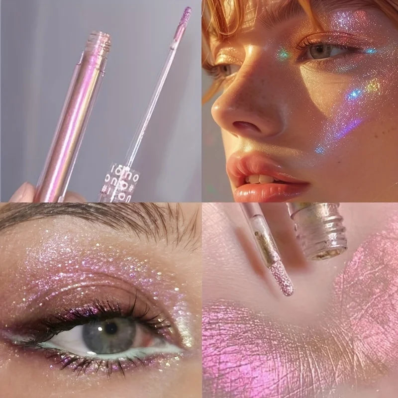 3Pcs Chameleon Eyeshadow Set - Long Lasting Glitter Eye Makeup with 3 Colors